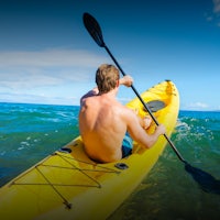 a man in a kayak