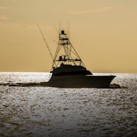 a fishing boat in the water